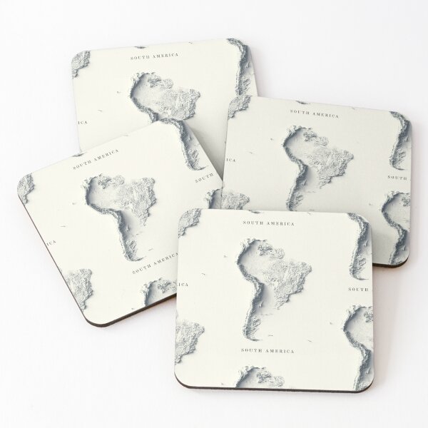 Item preview, South America Shaded Relief 3D Map digitally-rendered designed and sold by ThinkAboutMaps.