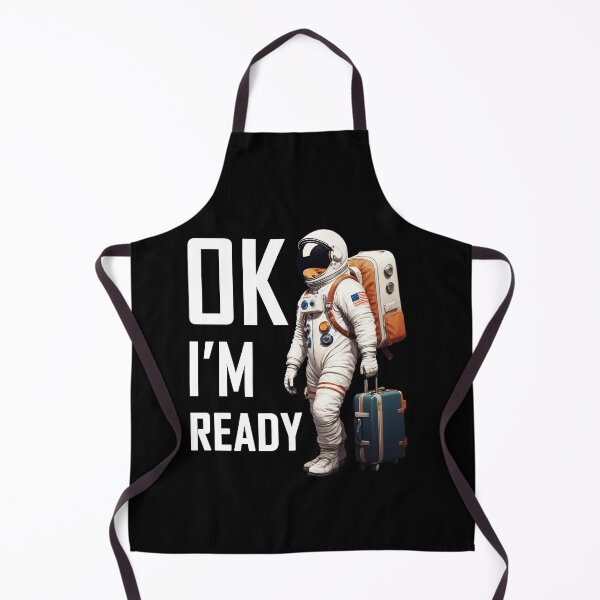 Item preview, Astronaut T-Shirt Design - 'OK I'M READY' - Space Travel Graphic Tee designed and sold by HAFIZ-DP.