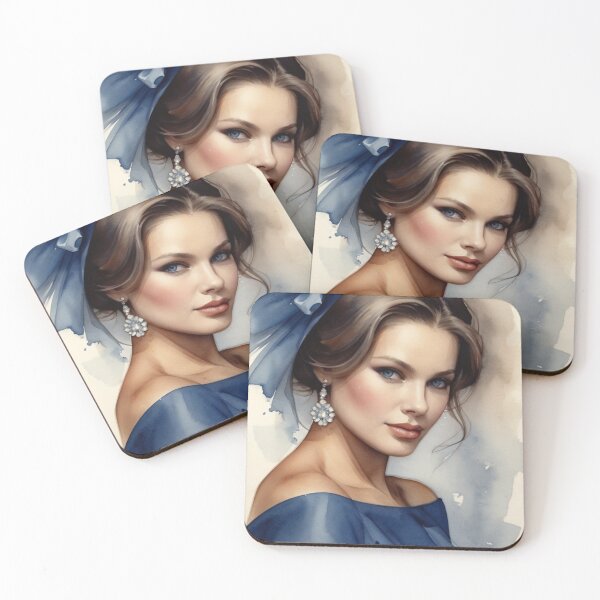 Item preview, Mysterious Lady with a Blue Bow designed and sold by KilianSzmid.