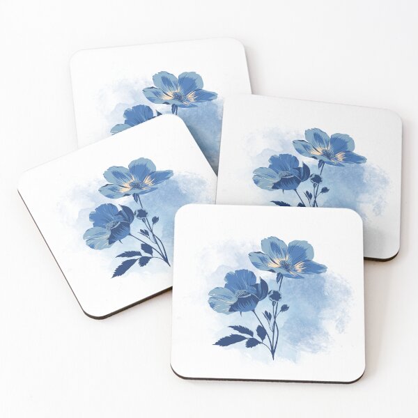 Item preview, blue blooming flowers designed and sold by Galaxy-silver.