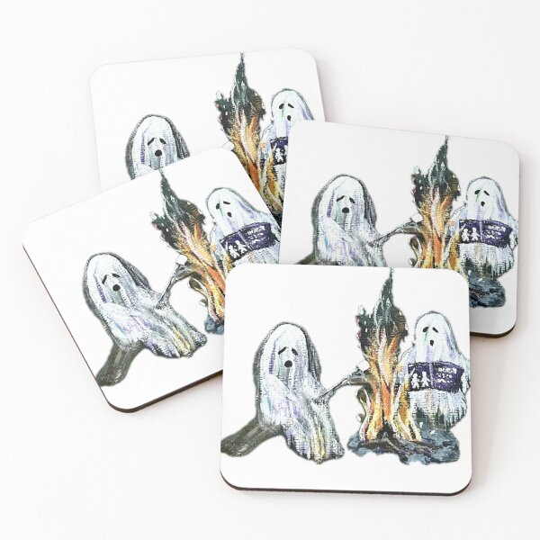 Item preview, Spooky Campfire Ghosts Sticker designed and sold by MelMarieArt.