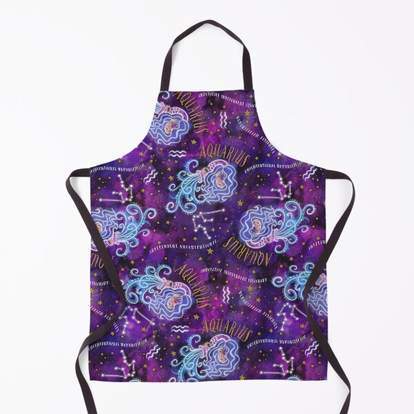 Item preview, Aquarius: January 20 - February 18. Aquarius Zodiac non directional print in alcohol ink and watercolor with simulated gold glitter accents. designed and sold by KariSmithDes.