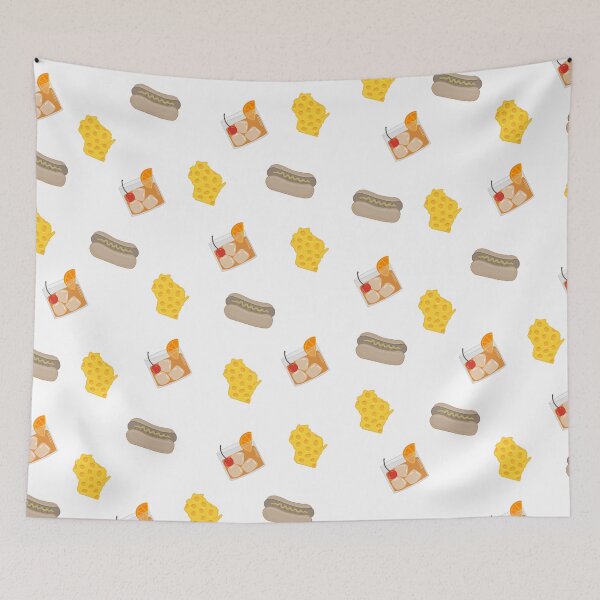 Item preview, Wisconsin Cheese Brats and Old Fashioned Cocktail Pattern designed and sold by rosaliemillen.
