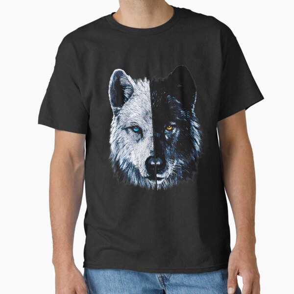 Item preview, Polar And Black Two Face Wolf Split Face Magical Wolves designed and sold by SHARON COUNTS.