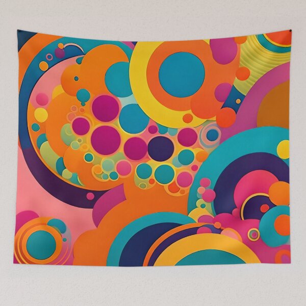 Item preview, Flower Power Colourful Flower Pattern designed and sold by druidwolfart.