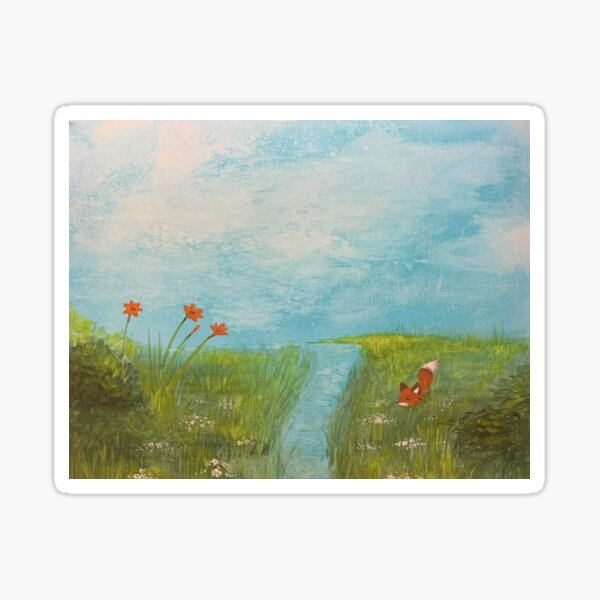 Item preview, little fox in the field designed and sold by kyootkreative.