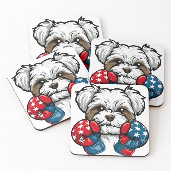 Item preview, Shih tzu in boxing sport designed and sold by WickerStudio.