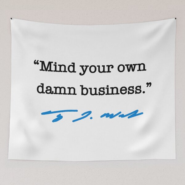 Artikelvorschau, Mind your own damn business - Tim Walz (black blue) entworfen und verkauft von Thelittlelord.
