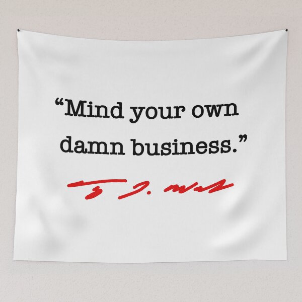 Artikelvorschau, Mind your own damn business - Tim Walz (black red) entworfen und verkauft von Thelittlelord.