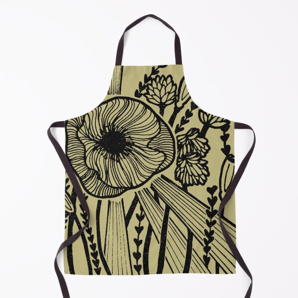 Artikelvorschau, Radiant Poppy Pen & Ink Illustration - Gold + Kohle entworfen und verkauft von Irene Estelle.