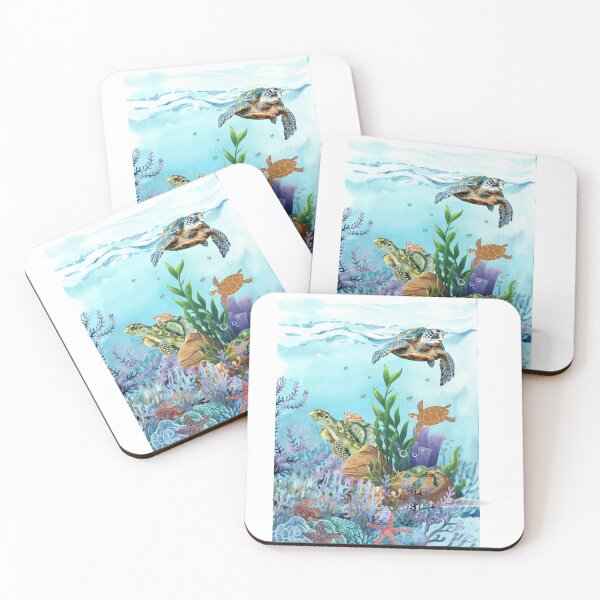 Item preview, Ocean Lover Coral Reef Turtles designed and sold by CCKimShop.