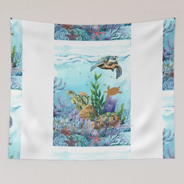 Item preview, Ocean Lover Coral Reef Turtles designed and sold by CCKimShop.
