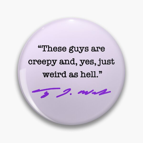 Artikelvorschau, CREEPY AND WEIRD AS HELL - Tim Walz QUOTE (BLACK purple edition) entworfen und verkauft von Thelittlelord.