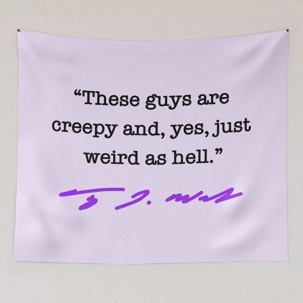 Artikelvorschau, CREEPY AND WEIRD AS HELL - Tim Walz QUOTE (BLACK purple edition) entworfen und verkauft von Thelittlelord.