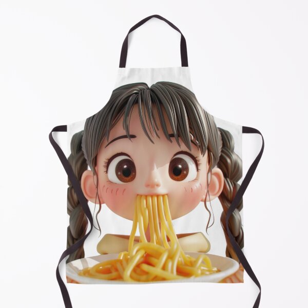 Item preview, Girl eating spaghetti designed and sold by WickerStudio.