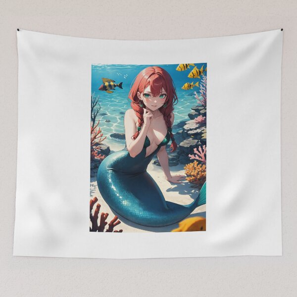 Item preview, Cute Anime Mermaid Girl, Yashishida Katsura designed and sold by iloveanimechibi.