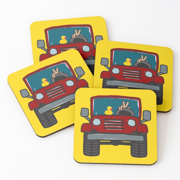 Item preview, Overlander Rig with Rubber Duckie and Hand Wave - Brick Red designed and sold by BlueSkyTheory.