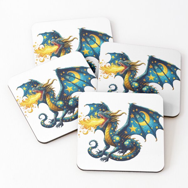 Item preview, Starry Night Dragon in Flight (#6) designed and sold by Xsquilax.