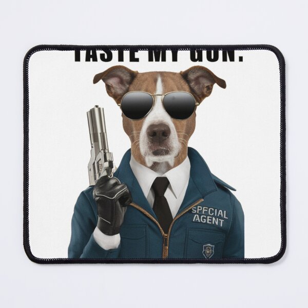 Item preview, Cool agent dog with gun designed and sold by KukerLukii.