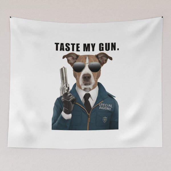 Item preview, Cool agent dog with gun designed and sold by KukerLukii.