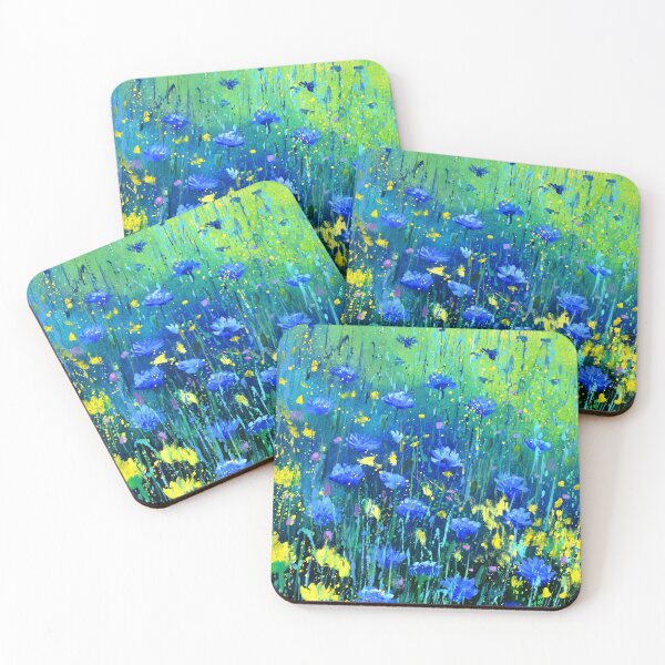 Item preview, Blue and yellow fieldflowers designed and sold by calimero.