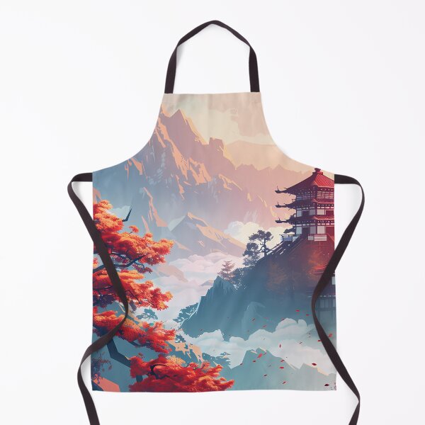 Item preview, Japanese Shrine Mountainous Landscape Artwork designed and sold by PrecisionByAJSM.