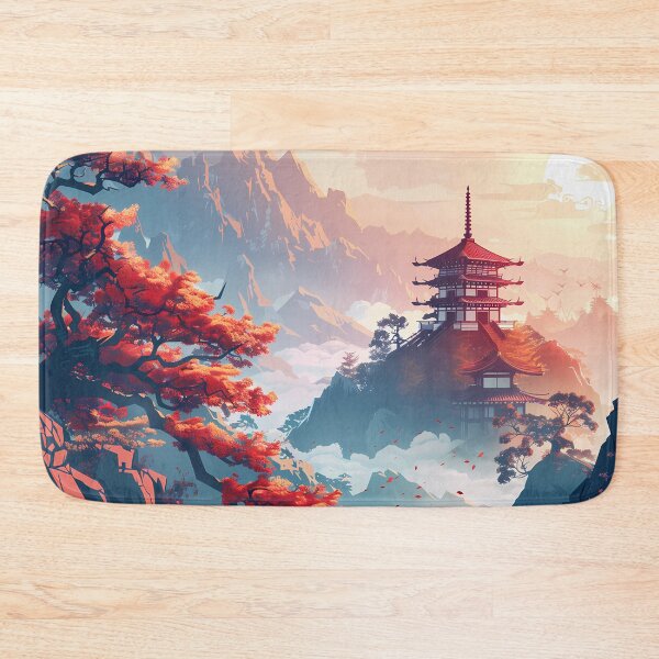 Item preview, Japanese Shrine Mountainous Landscape Artwork designed and sold by PrecisionByAJSM.