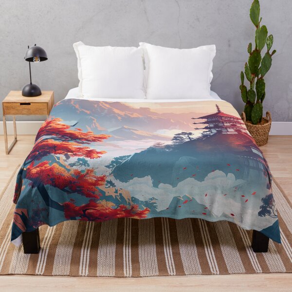 Item preview, Japanese Shrine Mountainous Landscape Artwork designed and sold by PrecisionByAJSM.