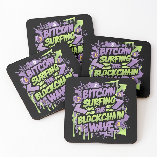 Item preview, Bitcoin Surfing The Blockchain Wave Crypto Surge designed and sold by RadDeck.