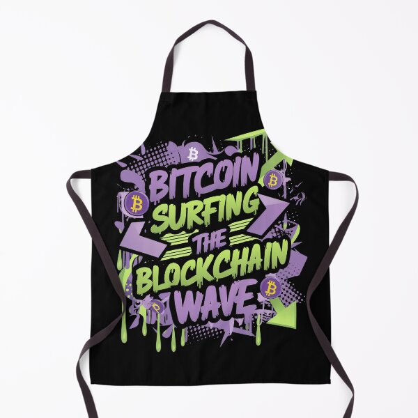 Item preview, Bitcoin Surfing The Blockchain Wave Crypto Surge designed and sold by RadDeck.