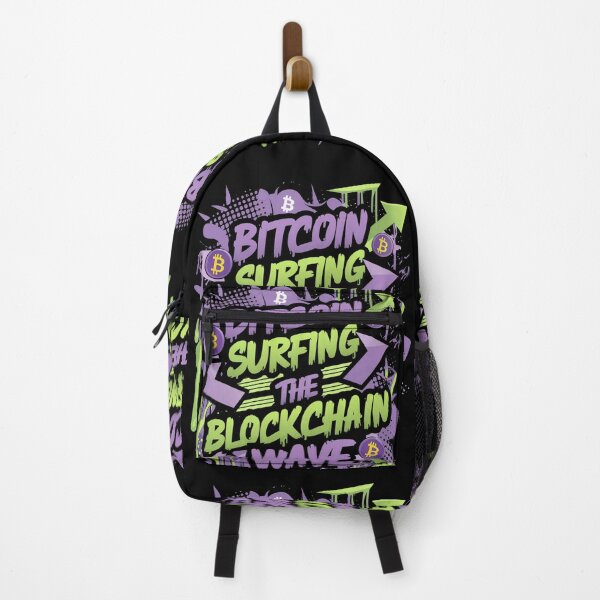 Item preview, Bitcoin Surfing The Blockchain Wave Crypto Surge designed and sold by RadDeck.