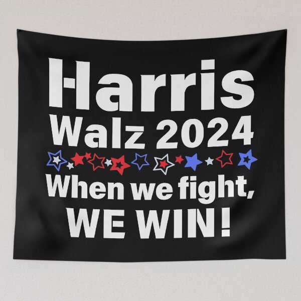 Item preview, When we fight, we win - Harris Walz election 2024 designed and sold by EvergreenWhimsy.