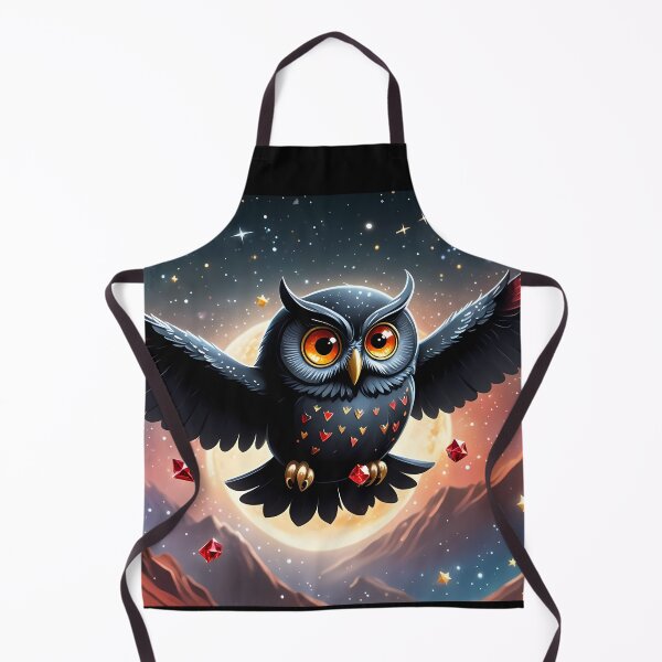 Item preview, Black owl twinkling stars designed and sold by Astralia.