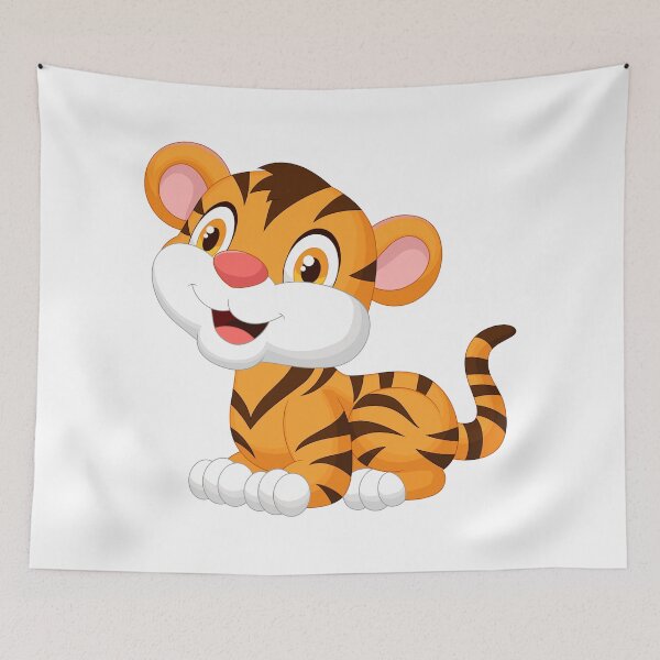 Item preview, Cute Cartoon Tiger Cub with Stripe Pattern designed and sold by Van Jhonleo.