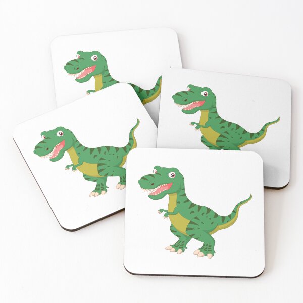 Item preview, Cartoon T-Rex Dinosaur with Green Stripes and Sharp Teeth designed and sold by Van Jhonleo.