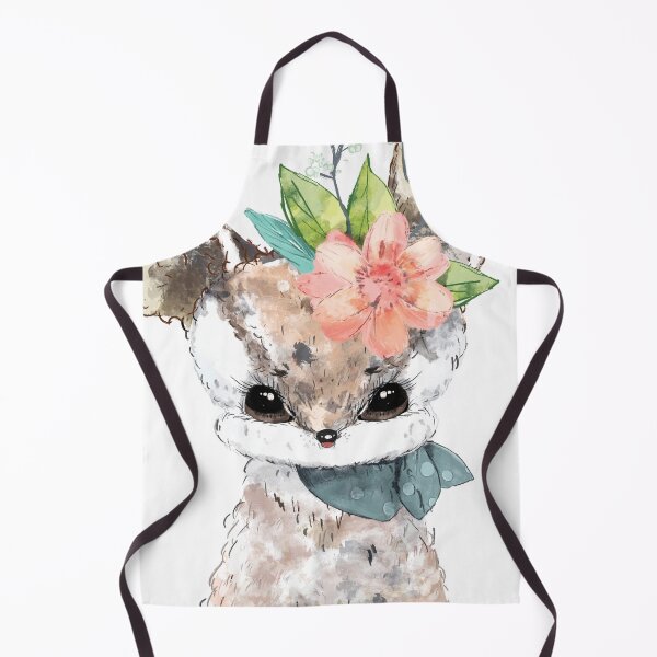 Item preview, Semi-realistic drawings of a wild animals decorated with flowers No.02 designed and sold by Cawchiwit.