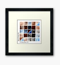 Watercolor Chart of Burnt Sienna and Cerulean Blue Framed Print