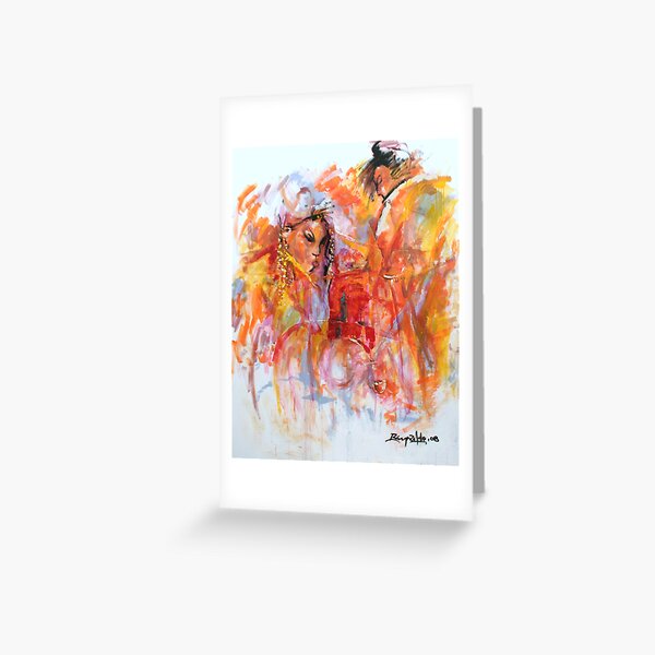 Geisha and The Samurai Greeting Card