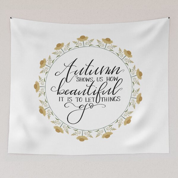 Item preview, Autumn Shows Us How Beautiful It Is To Let Things Go Sneezeweed Wreath designed and sold by Springcolors Blossom.