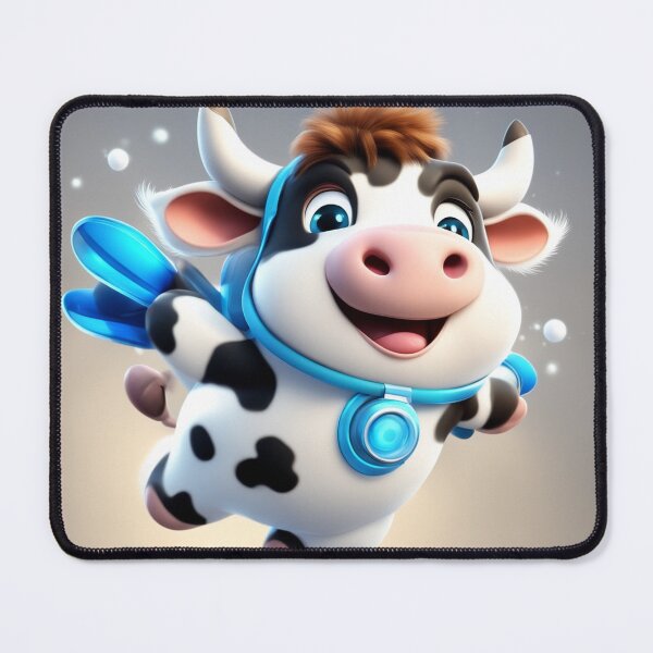 Item preview,  Cute Cow Flying with Rocket Cartoon Vector Icon designed and sold by hjian8219.