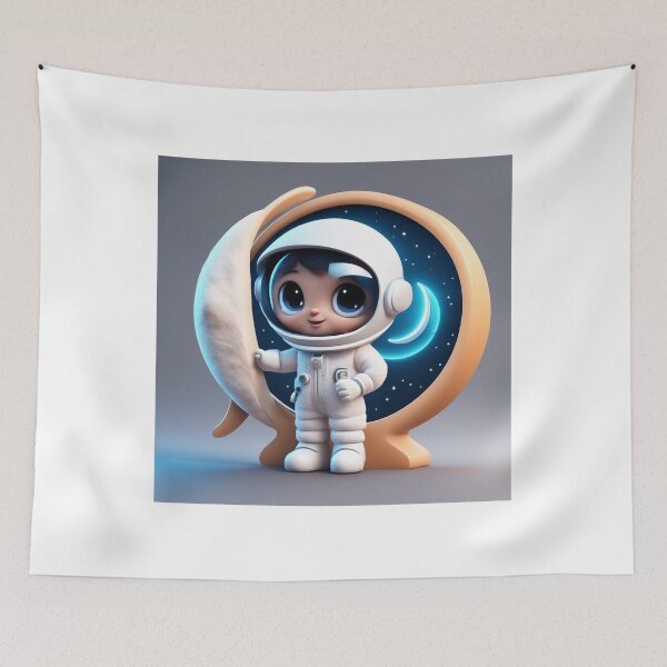 Item preview, Cute Astronaut Holding Moon Board Cartoon Vector Icon designed and sold by hjian8219.