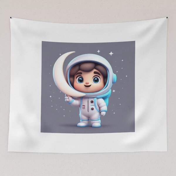 Item preview, Cute Astronaut Holding Moon Board Cartoon Vector Icon designed and sold by hjian8219.