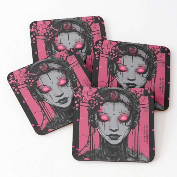 Item preview, Japanese Asian Cherry Blossom Girl Cyborg Futuristic Anime designed and sold by Nightarcade.