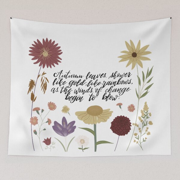 Item preview, Autumn Leaves Shower Like Gold, Like Rainbows, As The Winds Of Change Begin To Blow Floral Composition designed and sold by Springcolors Blossom.