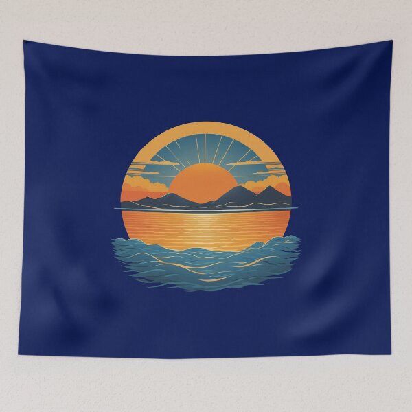 Item preview, Golden Horizons: Sunset Over Tranquil Waters designed and sold by HAFIZ-DP.