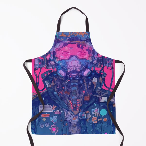 Item preview, Futuristic Neon Cyberpunk Pilot In A Mask designed and sold by Nightarcade.