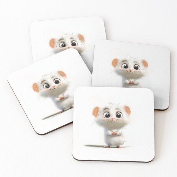 Item preview, Playful White Mouse: Whiskers of Joy designed and sold by Trendy Art.