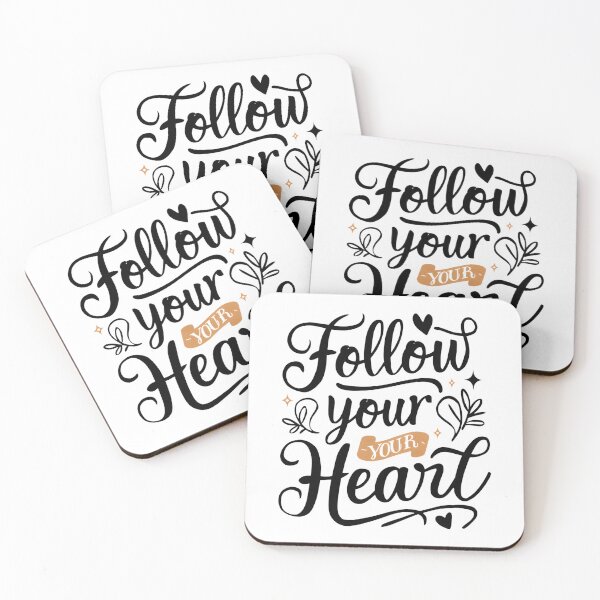 Item preview, Follow Your Heart Inspirational Typography designed and sold by JoyfulDesigns9.