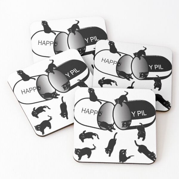 Item preview, black Cat Happy Pil  designed and sold by wesdesignshop.