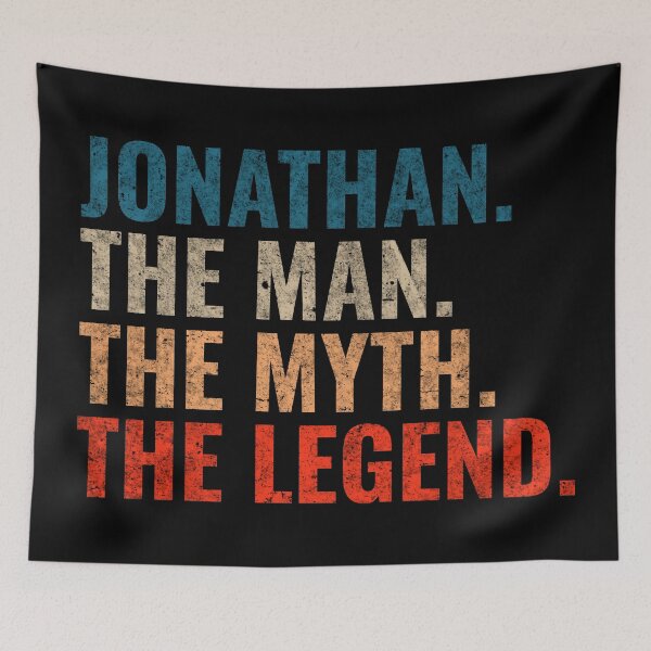 Item preview, Jonathan The Man The Myth The Legend Jonathan Name Retro 70s distress designed and sold by Teelogic.